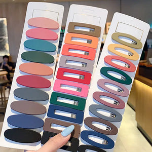 10PCS Geometric Matte Hairpins Sweet Hair Clip Barrette Hair Accessories