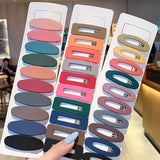 10PCS Geometric Matte Hairpins Sweet Hair Clip Barrette Hair Accessories
