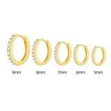 925 Silver Tiny Hoop Earrings for Cartilage Piercing