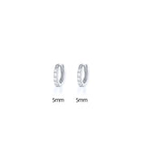 925 Silver Tiny Hoop Earrings for Cartilage Piercing