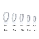 925 Silver Tiny Hoop Earrings for Cartilage Piercing