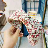 Flowers Knot Hairband Wide Side Cross Headband