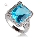 Peridot CZ Hyperbole Rhodium Plated Engagement Ring R751 R752