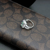 Rainbow CZ Rhodium Plated Wedding Ring Size 6-9
