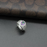 Rainbow CZ Engagement Wedding Ring Size 6 7 8