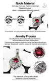 Red Cubic Zirconia Rhodium Plated Wedding Pendant for Women