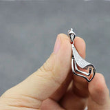 CZ Rhodium Plated Wedding Pendant for Women