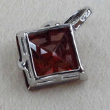 Peridot CZ Rhodium Plated Wedding Pendant Charm
