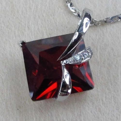 Peridot CZ Rhodium Plated Wedding Pendant Charm