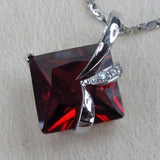 Peridot CZ Rhodium Plated Wedding Pendant Charm