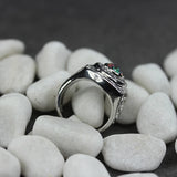 Rainbow CZ Engagement Ring Rhodium Plated R778 Size 6 7 8 9