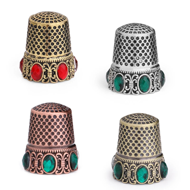 SHWAKK Vintage Sewing Thimble For Embroidery Finger Protector