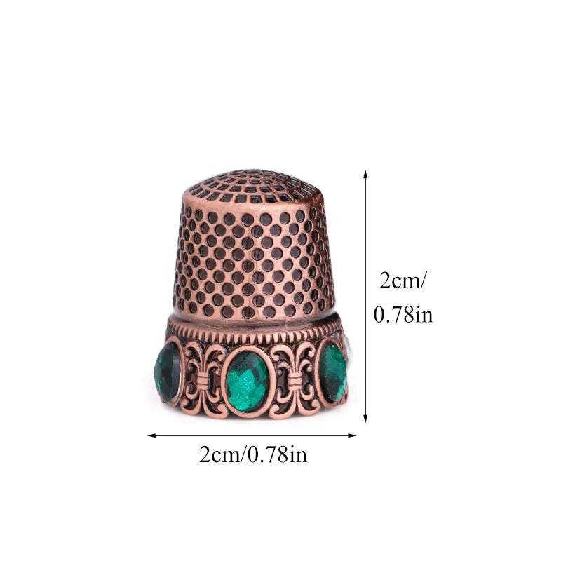 SHWAKK Vintage Sewing Thimble For Embroidery Finger Protector