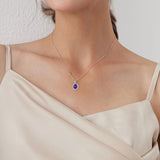 Amethyst Heart Pendant Necklace 925 Silver Gemstone Jewelry