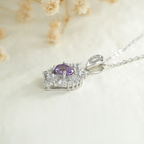 925 Silver Amethyst Necklace for Women