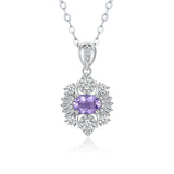 925 Silver Amethyst Necklace for Women