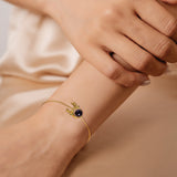 Christmas Antlers 18k Plated Bracelet Natural Amethyst Jewelry Bangles