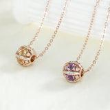 Citrine Amethyst Gem Stone Pendant Necklace 925 Sterling Silver Chain