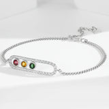 Colorful Tourmaline Bracelet 925 Sterling Silver Chain