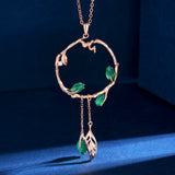 Natural Chalcedony Rattan Pendant 925 Sterling Silver Necklace