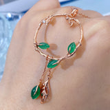 Natural Chalcedony Rattan Pendant 925 Sterling Silver Necklace