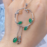 Natural Chalcedony Rattan Pendant 925 Sterling Silver Necklace