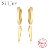 925 Silver Rainbow Snake Eye Angel Cross Moon Lightning Feather Hoops Earrings