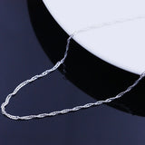 Rhodium Plated 925% Sterling Silver Necklace for Men