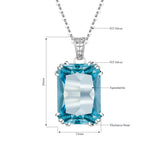 SILVERCHAKRA Sterling Silver Necklace Aquamarine Pendant Fine Jewelry Filigree