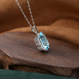 SILVERCHAKRA Sterling Silver Necklace Aquamarine Pendant Fine Jewelry Filigree