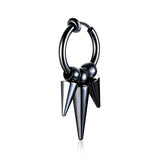 Men's Spike Huggie Hoops Earrings Stainless Steel