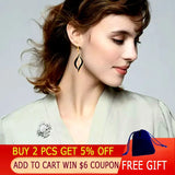 Charm Enamel Leaf Drop Earrings Female Jewelry