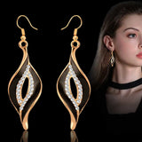 Charm Enamel Leaf Drop Earrings Female Jewelry