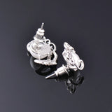 Pearl Clip On Earrings Silver Bride Wedding Jewelry