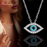 Evil Eye Rhinestone Eye Choker Necklace Silver