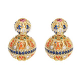 Cubic Zircon Micro Pave Ball Stud Earrings Lady Jewelry