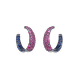 Cubic Zircon Exaggerated C Shape Dangle Earrings For Women