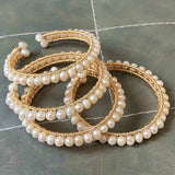 Fresh Water Pearls Cuff Bangles Bracelets Wedding Jewelry