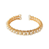 Fresh Water Pearls Cuff Bangles Bracelets Wedding Jewelry