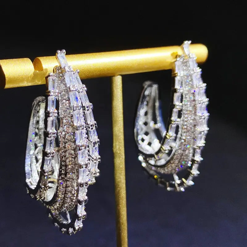 SINZRY Zircon Lady Drop Earrings