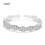 Irregular Geometry CZ Cuff Bangles - Hot Charm Bangles for Women