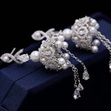 CZ Tassel Campanula Dangle Earrings for Women