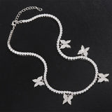 CZ Butterfly Choker Necklace for Women