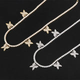 CZ Butterfly Choker Necklace for Women