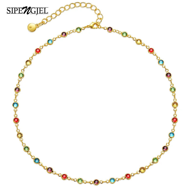 Bohemian Bead Crystal Necklace for Women Charms Chokers Jewelry