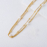 Freshwater Pearls Earrings Set for Women Non Fading Stainless Steel