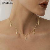 Cubic Zircon Lightning Choker Necklace for Women