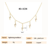 Cubic Zircon Lightning Choker Necklace for Women