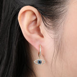Cubic Zircon Turkey Lucky Eye Hoop Earrings for Women Plated Dangle Jewelry