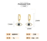 Cubic Zircon Turkey Lucky Eye Hoop Earrings for Women Plated Dangle Jewelry